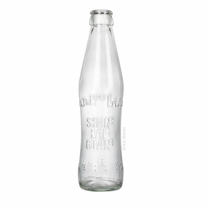 250ml Textured Glass Carbonated Beverage Bottle with Crown Cap