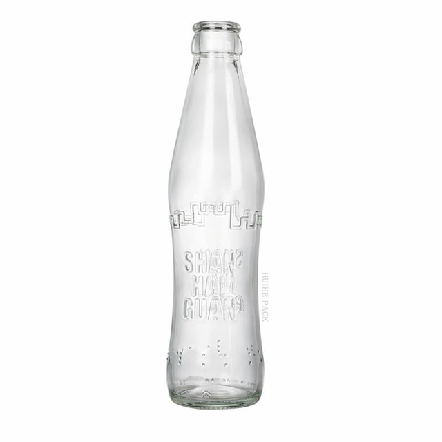 250ml Textured Glass Carbonated Beverage Bottle with Crown Cap