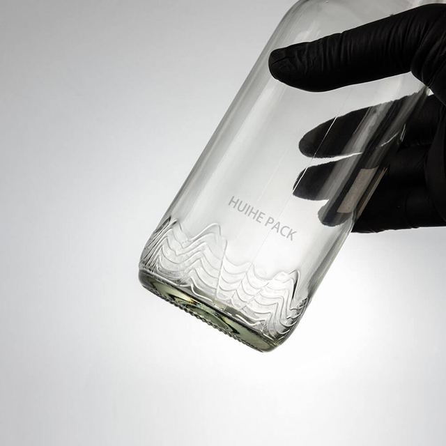 380ml Premium Textured Glass Water Bottle with Screw Lid