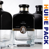 500ml 700ml Matte Black Design Square Glass Whisky Bottle