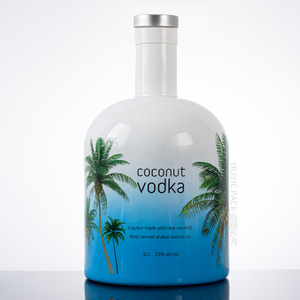 1L Coconut Flavored Cream Liqueur Rum Vodka Spirits Bottle