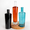 70cl 75cl Black Blue Clear Trapezoid Glass Liquor Bottles