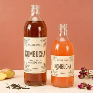 Screw Finish 300ml 500ml Kombucha Tea Glass Bottle