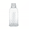 650ml Embossed Pattern of Diamond-Like Glass Liquor Bottle with Cork