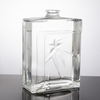 Star-Embossed Square Empty Glass Liquor Bottle for Sale