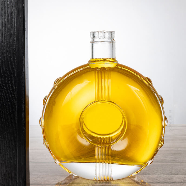 Lifebuoy Shape Unique Design Clear Glass Liquor Bottle