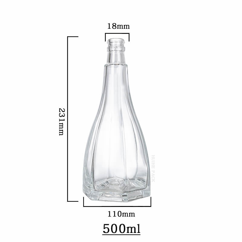 Streamlined Tapered Liquor Bottle-capacity Streamlined Tapered Liquor Bottle-capacity