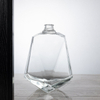 Geometric Design Angular Faceted Glass Liquor Bottle