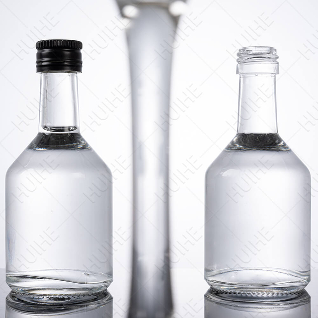 50ml Lone Neck Clear Flint Glass Small Alcohol Bottles Bulk