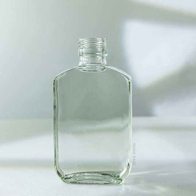110ML Flask Glass Beverage Bottle with Screw Cap Wholesale