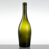 750ml Dark Green Curved Bulb Glass Cider Bottle with Crown Cap