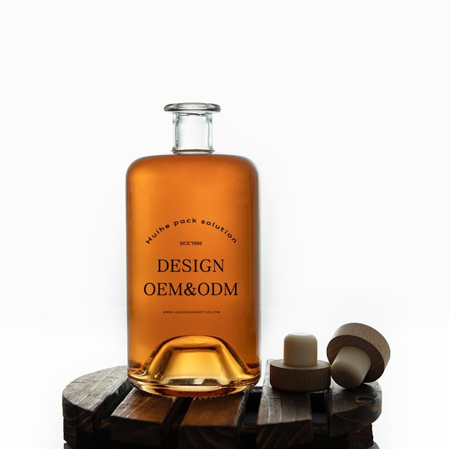 Round Herbalist Glass Liquor Bottle