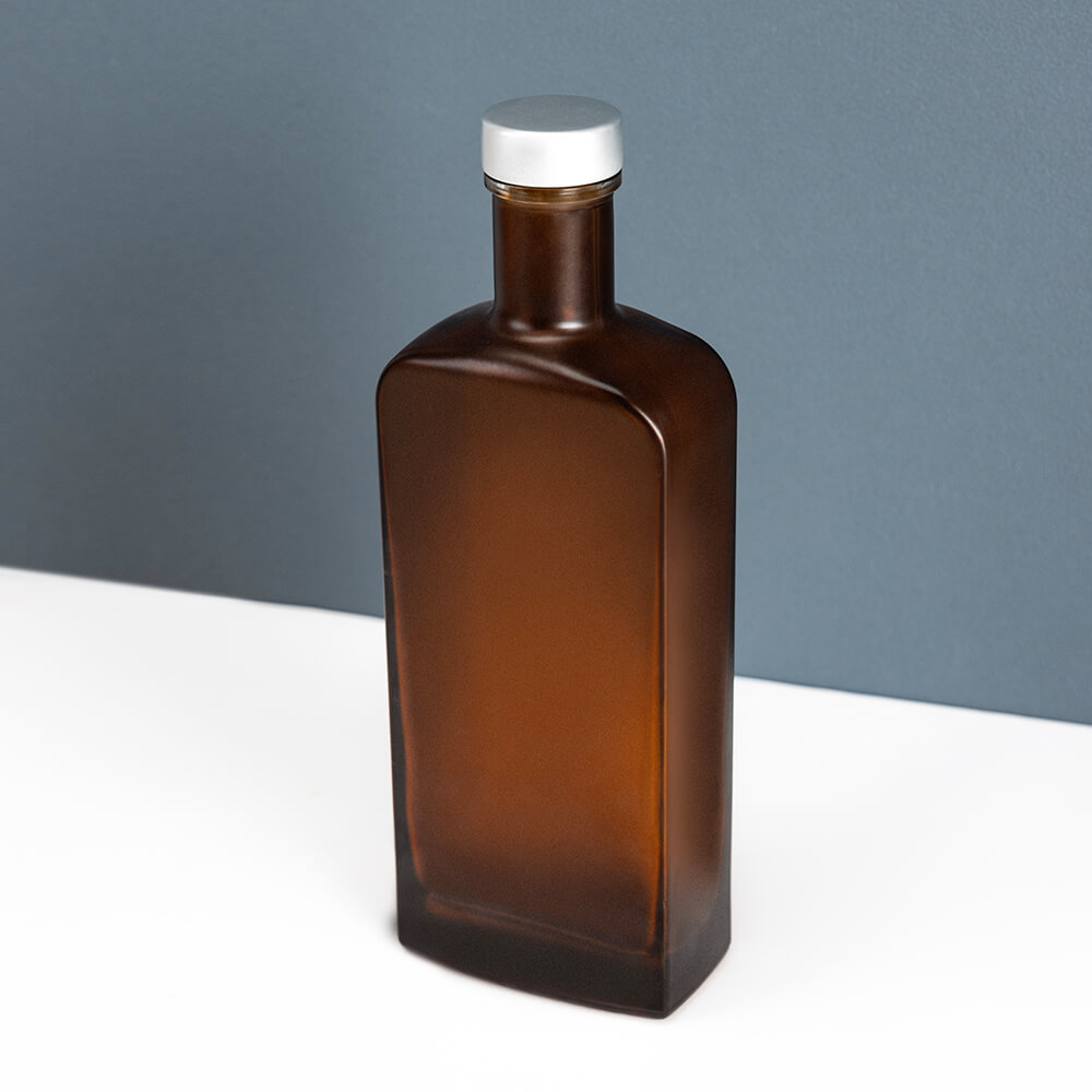 amber liquor bottle