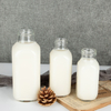 Wide-neck Square BPA Free Glass Dairy Bottle with Screw Lid