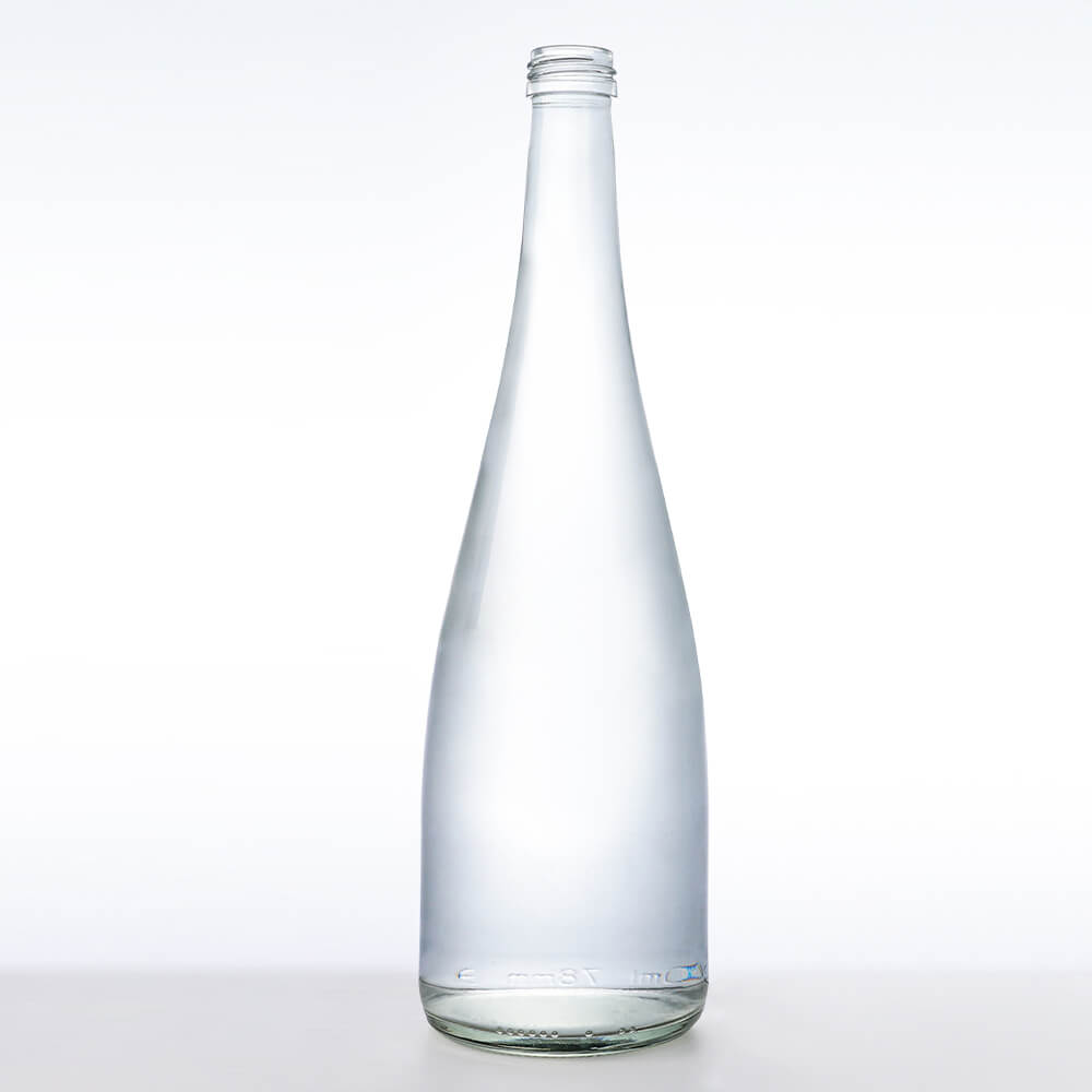 Evian Water Glass Bottle