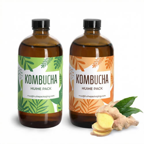 amber boston kombucha bottles