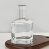 350ml Square Long Neck Glass Spirits Bottle with Cork Cap
