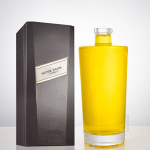 Wide Shoulder Thick-Bottom Glass Liquor Bottle