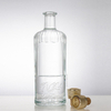 Vertical Ribbed Patterns Dragon-Embossed Glass Liquor Bottle