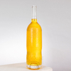 Pebble-Like Texture Cylinder Clear Glass Liquor Bottle