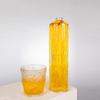 Irregular Wavy Lines Embossed 550ml Glass Liquor Bottle