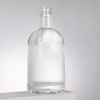 Bulbous Shoulder Cylinder 750ml Clear Glass Liquor Bottle