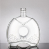 Flat Oval Liquor Bottle with Chain-like Pattern Around