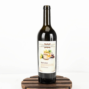 Custom Label Dark Color Bordolese Conica Wine Glass Bottle