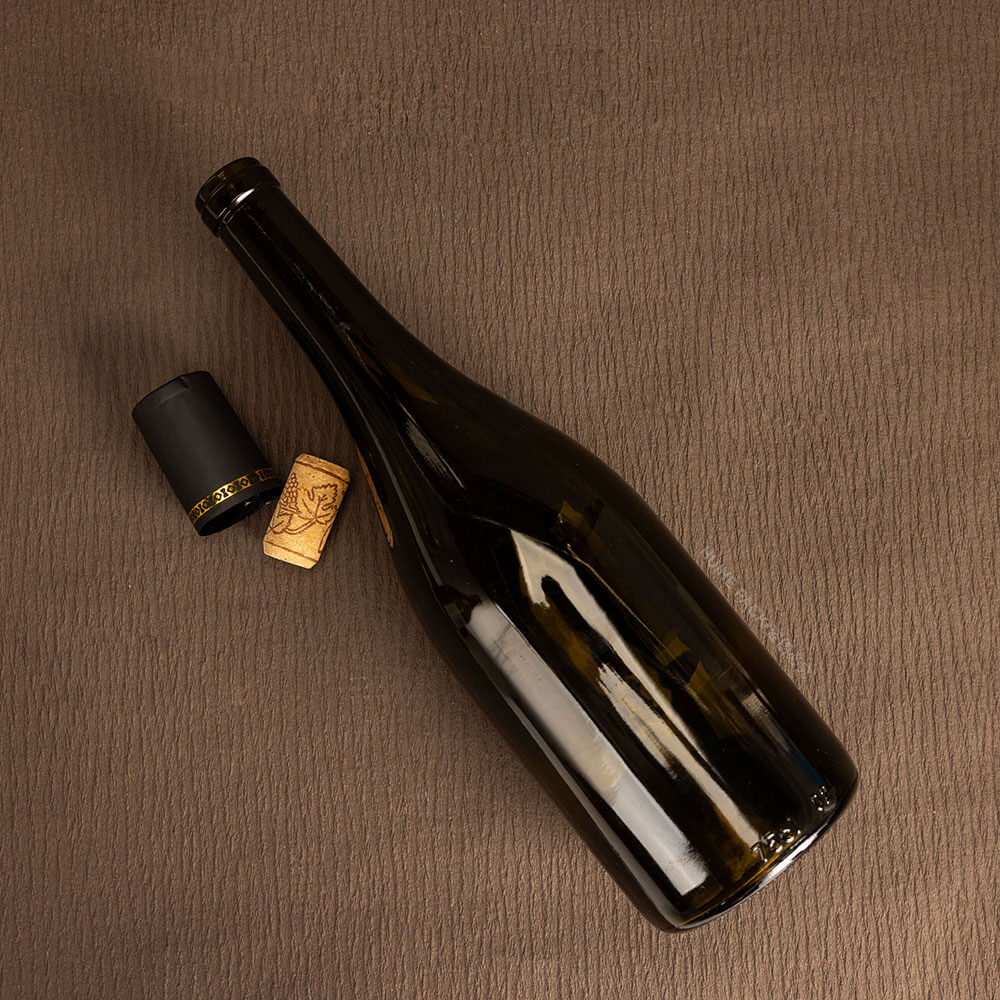 wine glass bottle with cork