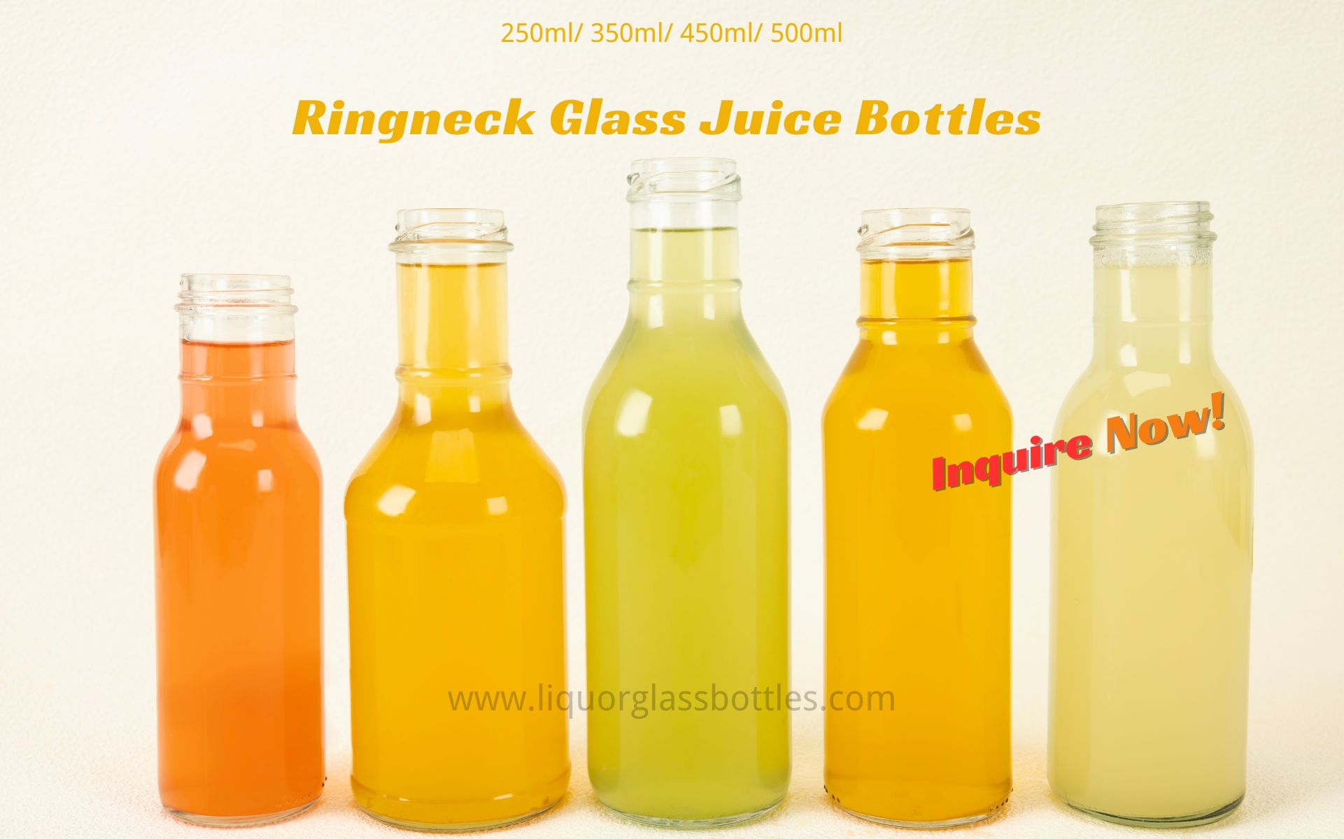 ringneck glass juice bottles