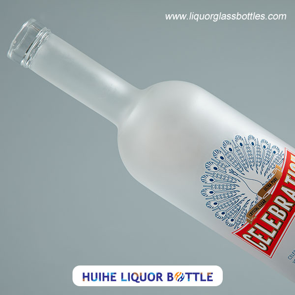 frosted liquor bottle