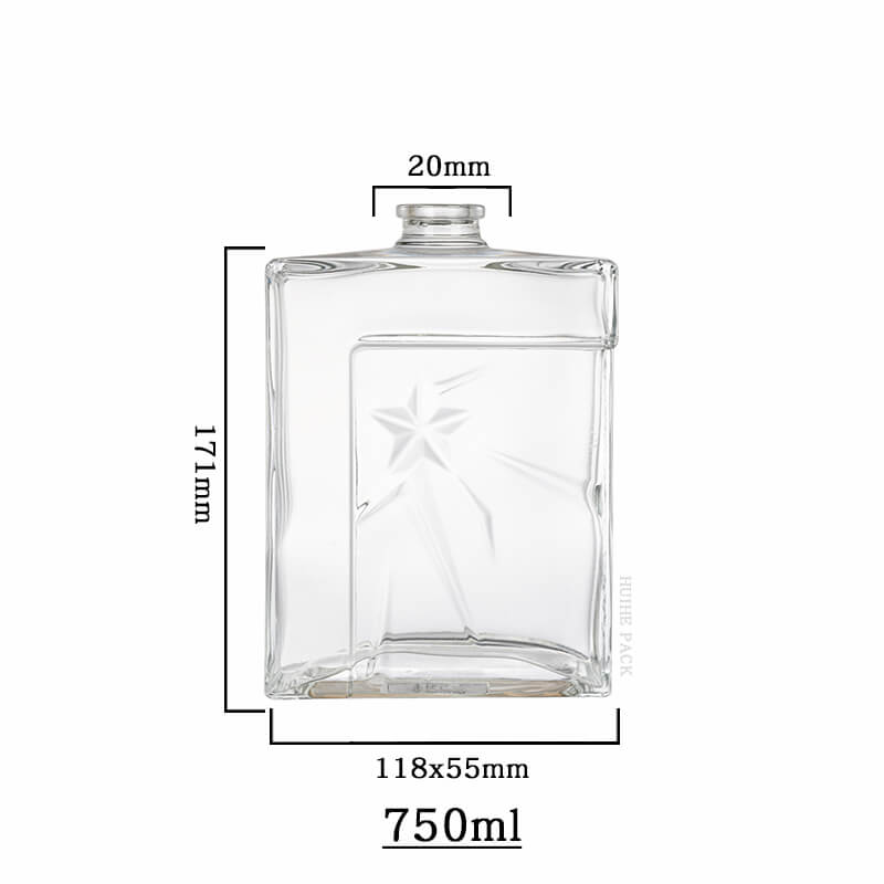 Star-Embossed Liquor Bottle-capacity