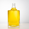 Square Bottom and Round Shoulder Glass Liquor Bottle