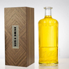 Vertical Ribbed Patterns Dragon-Embossed Glass Liquor Bottle