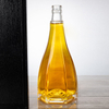 Streamlined Tapered Glass Liquor Bottle with Vertical Ridges