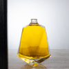 Geometric Design Angular Faceted Glass Liquor Bottle