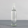 Wholesale 720ml Round Transparent Flint Glass Scotch Whisky Bottle