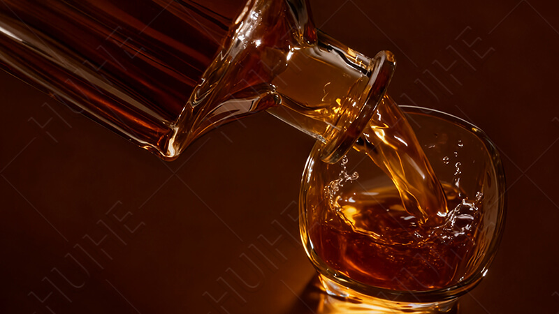 glass whisky decanter pouring