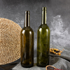 750ml Green Glass Bordeaux Wine Bottle with T-cork