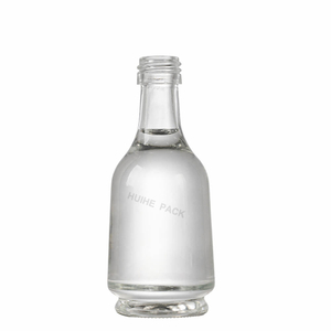 50ml Clear Frosted Glass Little Bottles of Alcohol with Screw Cap