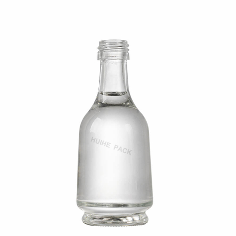 50ml Clear Frosted Glass Little Bottles of Alcohol with Screw Cap