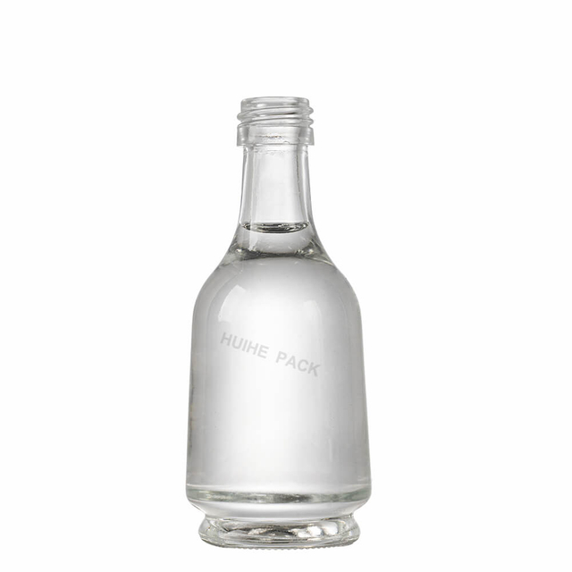 50ml Clear Frosted Glass Little Bottles of Alcohol with Screw Cap
