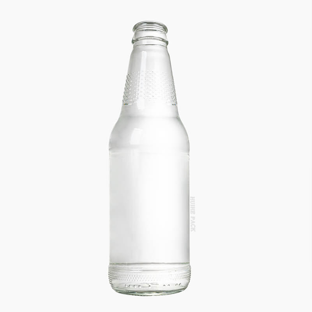 315ml Cylinder Glass Carbonated Beverage Bottle with Crown Cap
