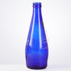 Garrafa de &aacute;gua de vidro azul cobalto 325ml com tampa de rosca