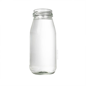 China Factory 215ml Glass Milk Beverage Bottle with Screw Lid