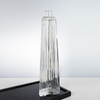 700ml Slender Triangular Ribbing Pattern Glass Liquor Bottle