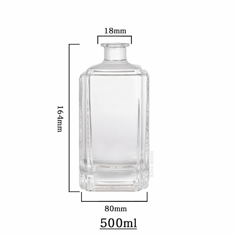 rectangular prism LIQUOR BOTTLE-capacity