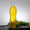 750ml Irregular Clear Glass Whiskey Bottle with Custom Cork