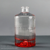 Gradient Red Coating 730ml Flavored Liqueur Bottle 50cl Vodka Gin Glass Packaging