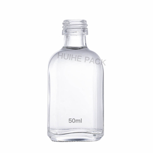 50ml Square Transparent Flint Glass Shot Bottles of Alcohol